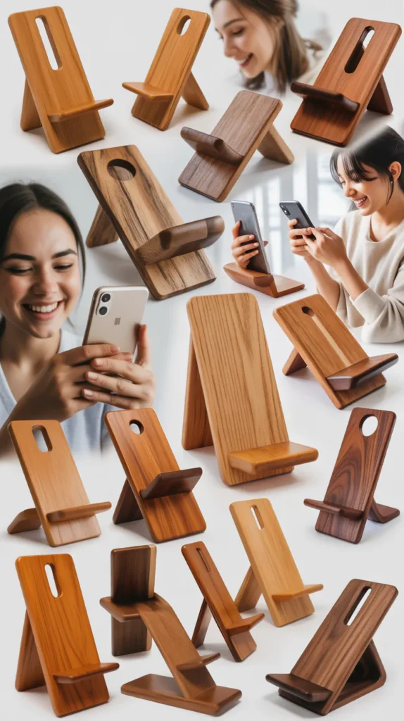 Wooden Phone Stands