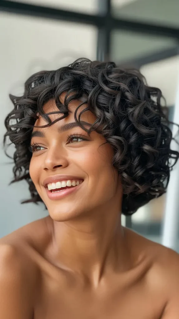 Short Curly Crochet Bob