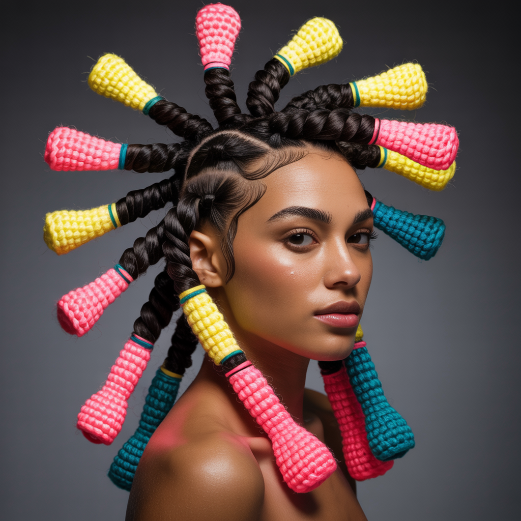 Twisted Mohawk with Crochet Extensions