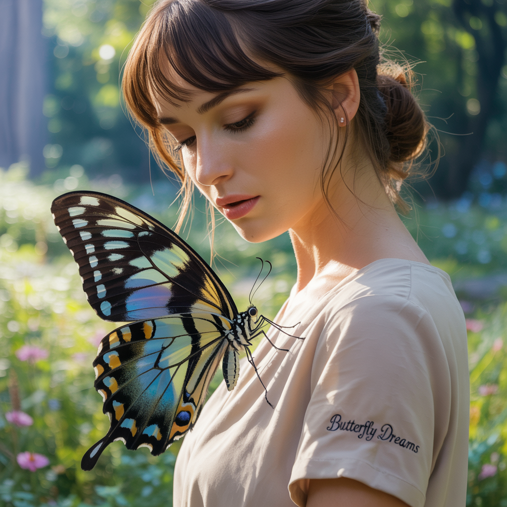  Dynamic Butterfly with a Sweeping Side Fringe