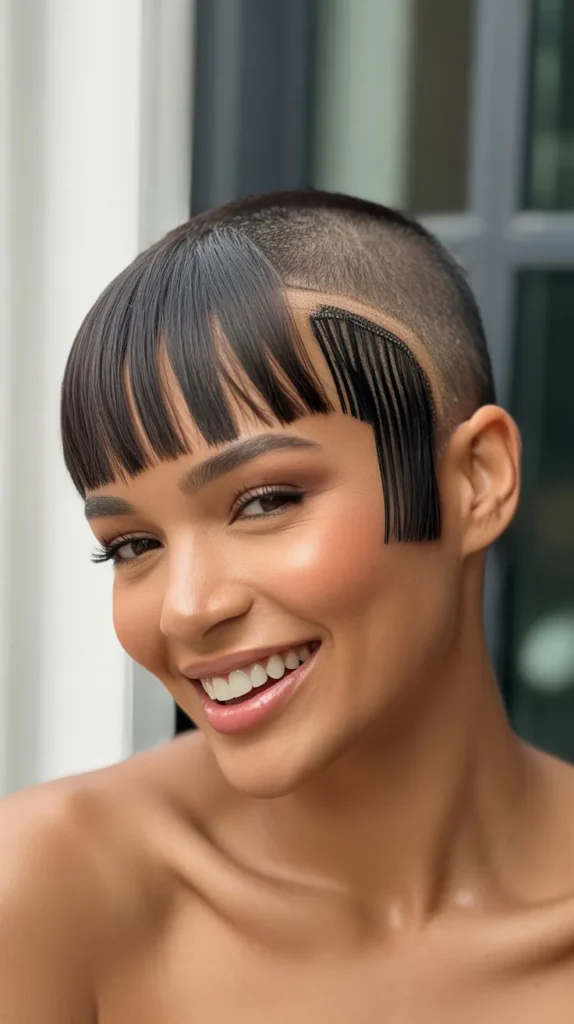 Short Crop with Clip-In Bangs