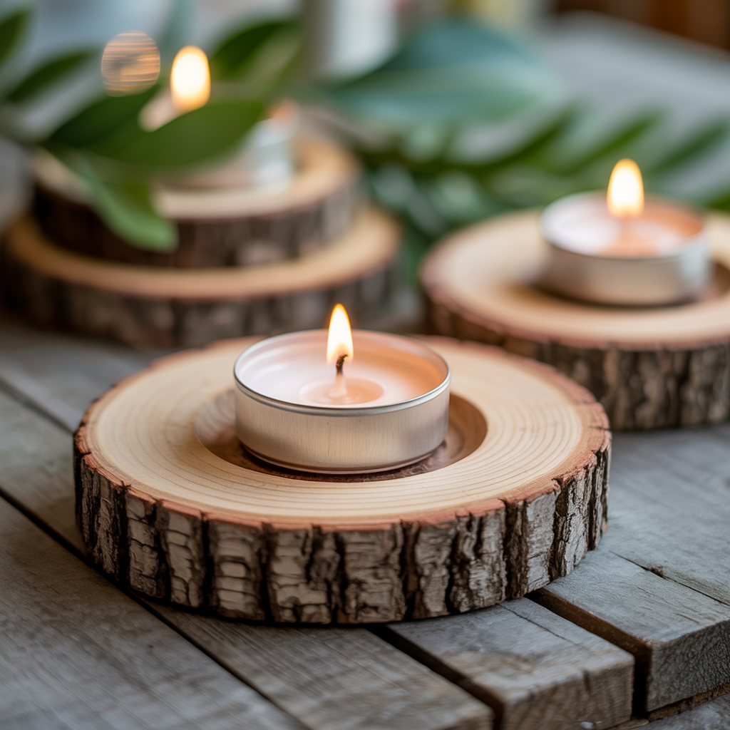 Rustic Tea Light Holders