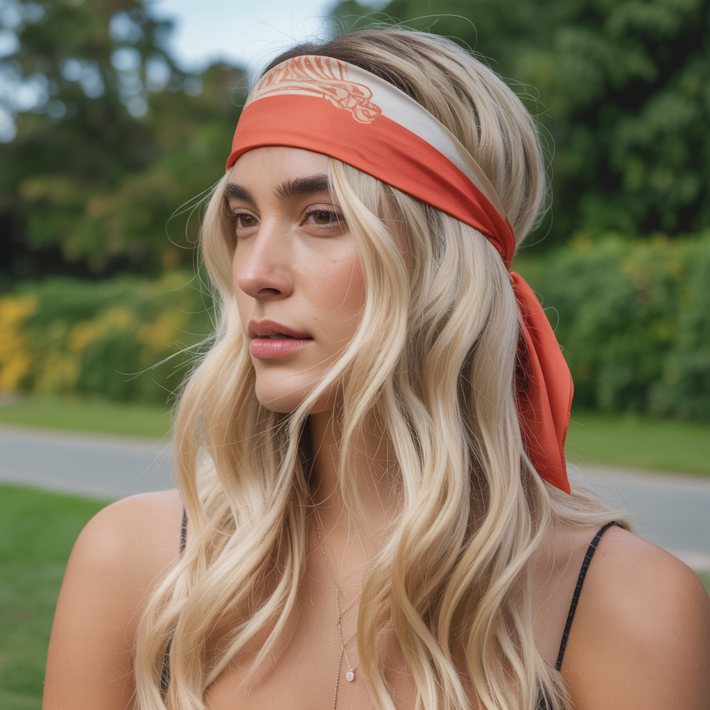 Accessorized Blonde: Scarves and Headbands