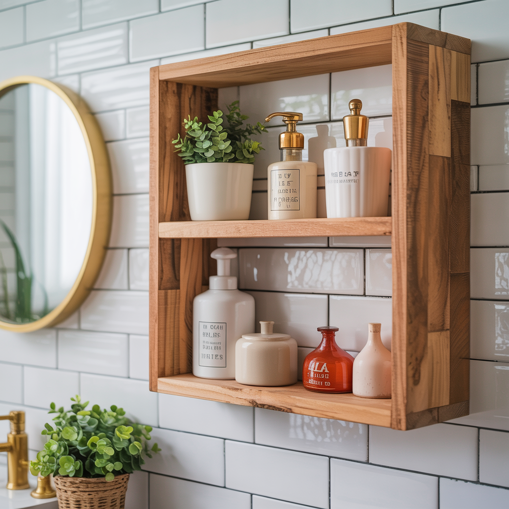 Wooden Bathroom Shelves: Organize with Style