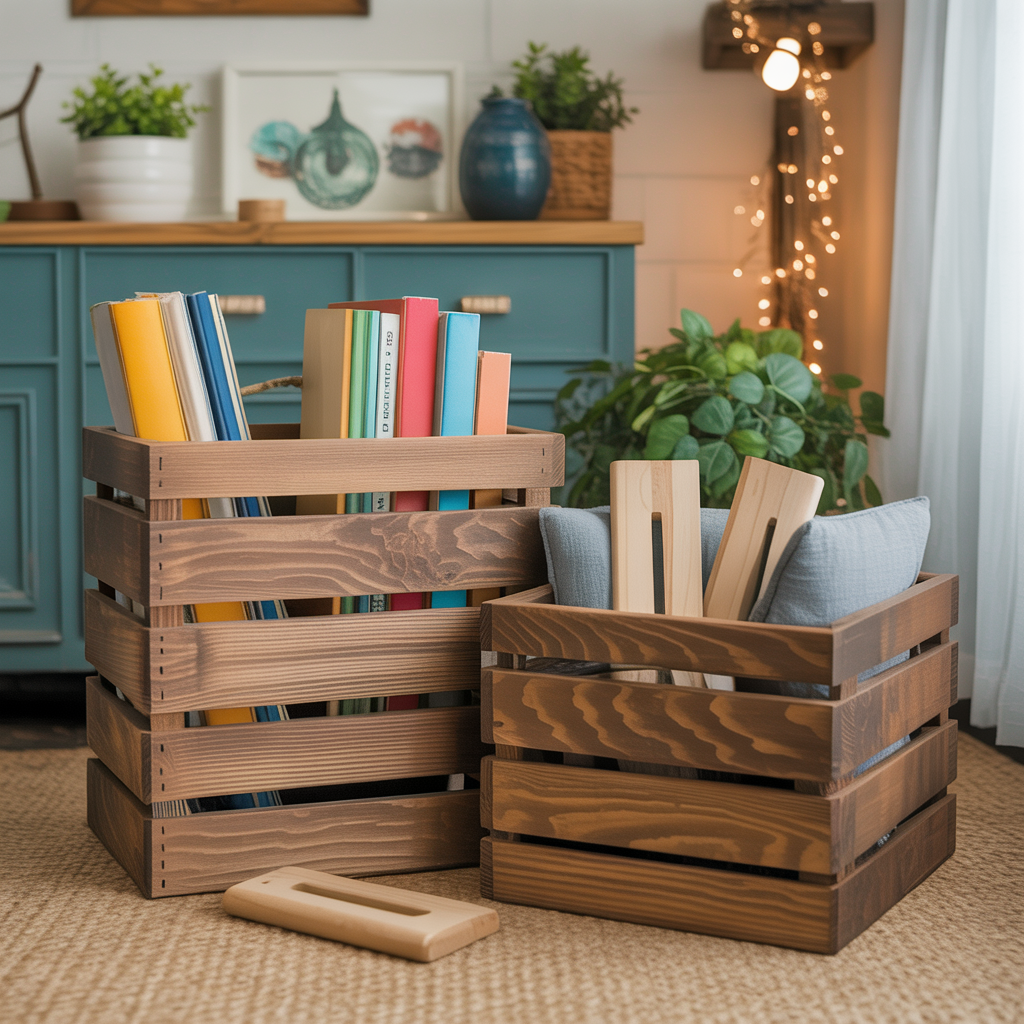Wooden Storage Bins: Tidy & Stylish