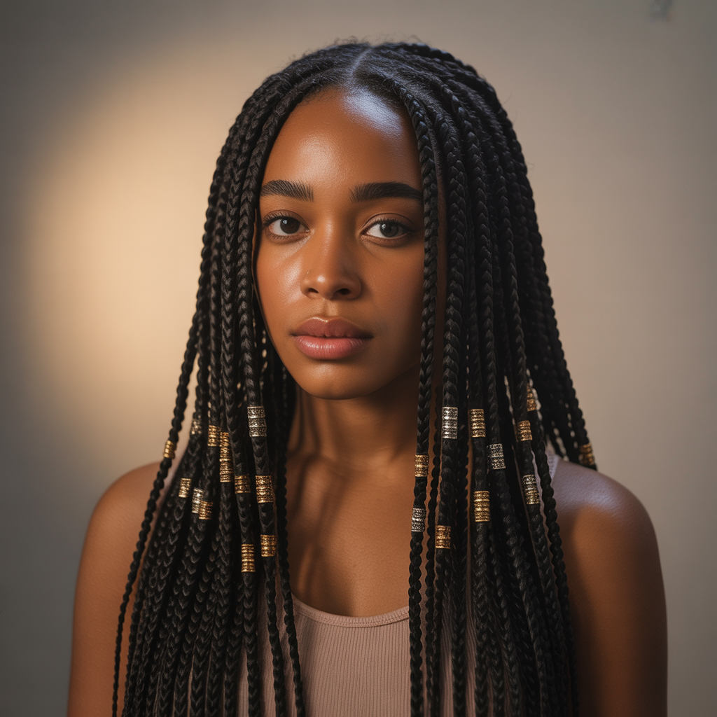 Classic Middle-Part Fulani Braids