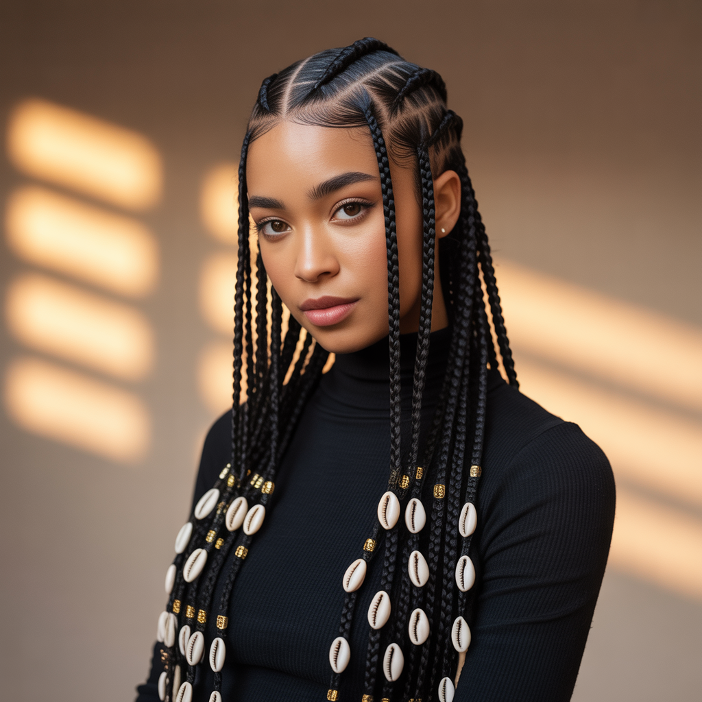 Signature Middle-Part Fulani Braids