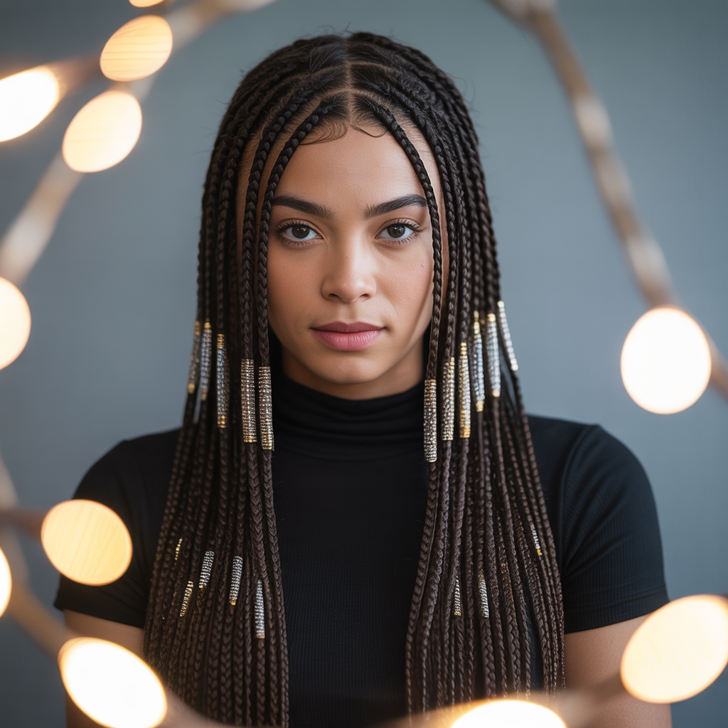 Classic Waist-Length Fulani Braids