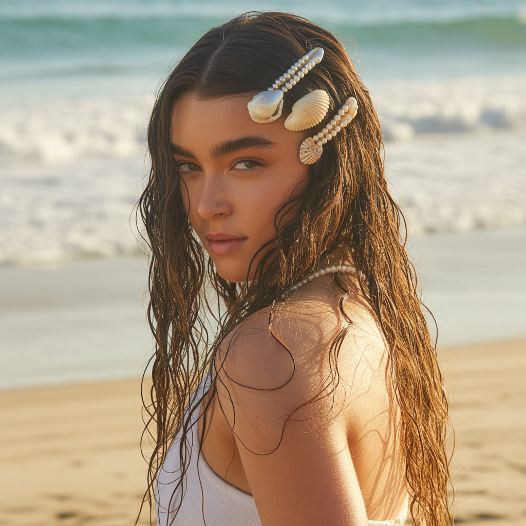 Wet Waves with Statement Clips