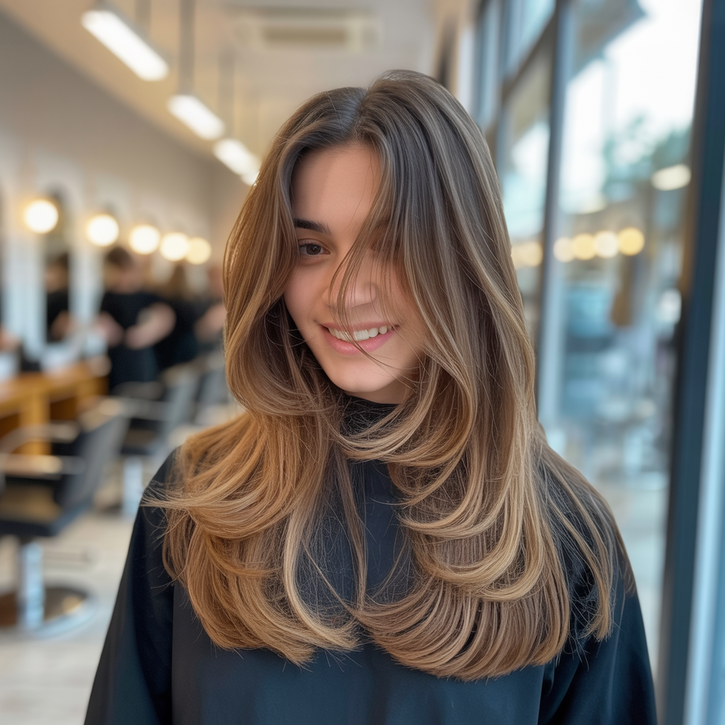 Butterfly Cut with Highlights DIY