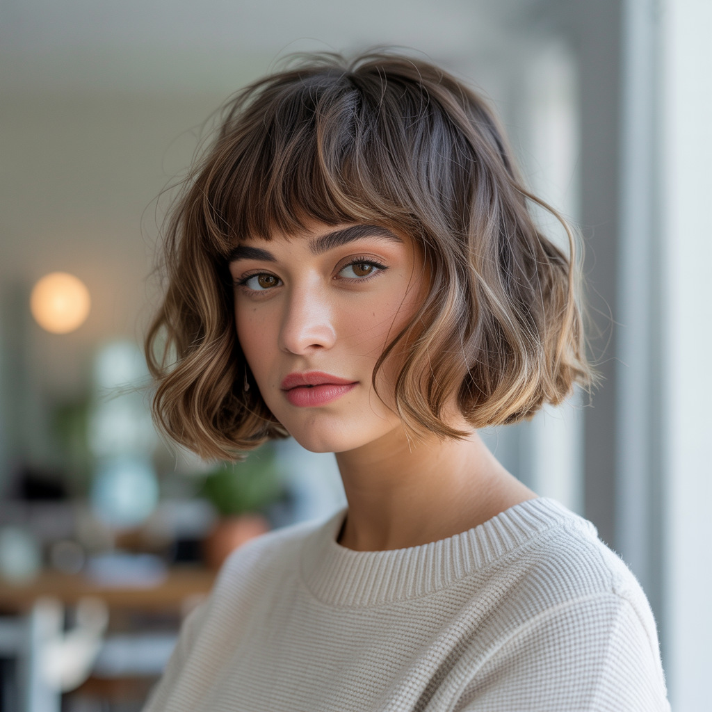 Cropped Bob with Bangs