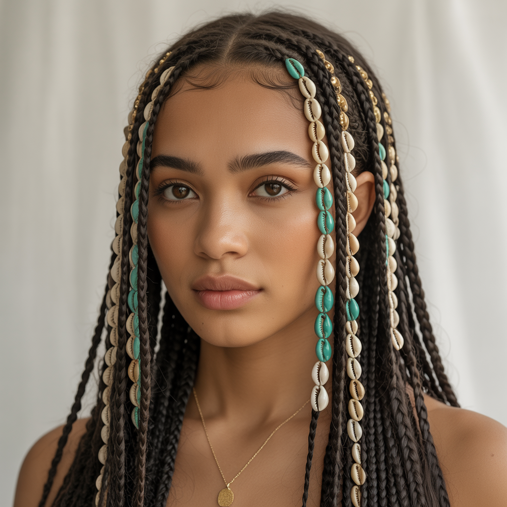 Fulani Braids with Cowrie Shells