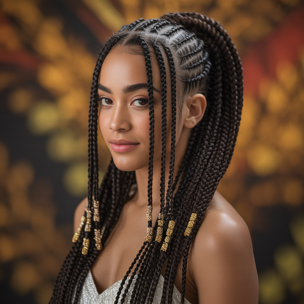 Fulani Braids Ponytail