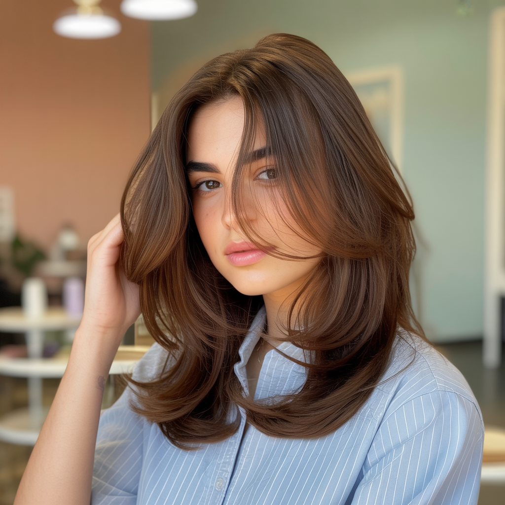 Shorter Front Layers Butterfly Cut