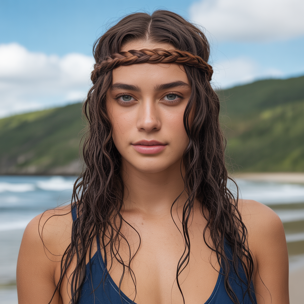 Wet Waves with Braided Crown