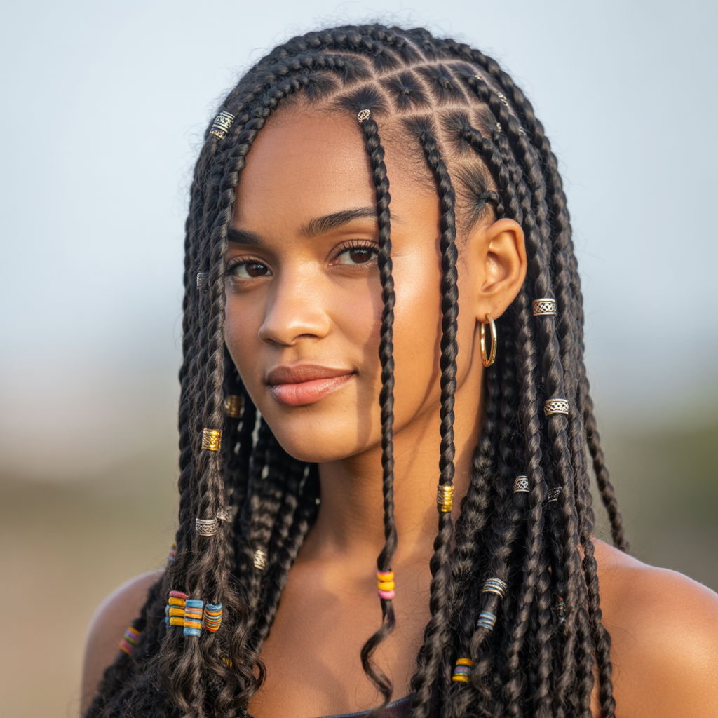 Fulani Braids with Twists