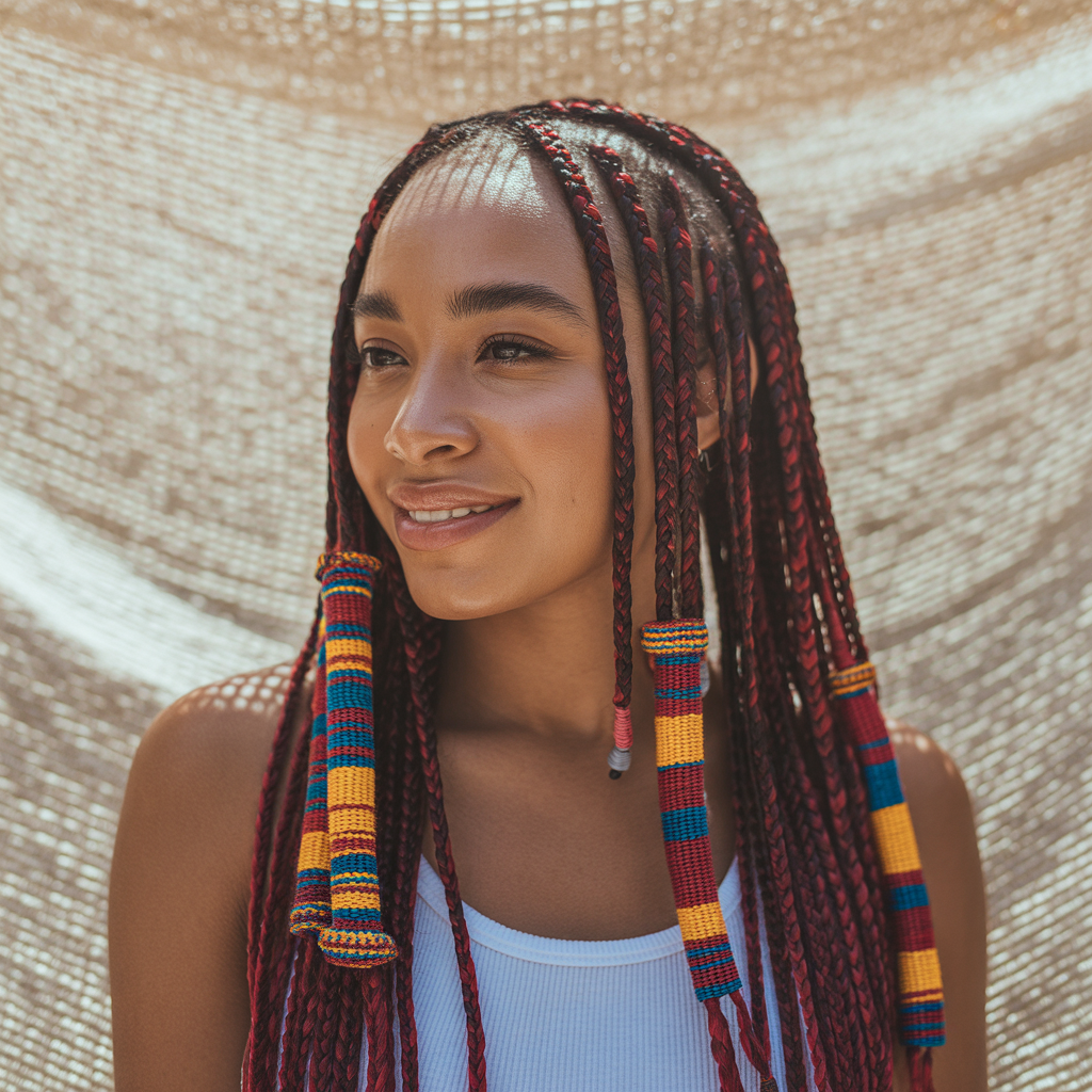 Crochet Fulani Braids with String Wraps