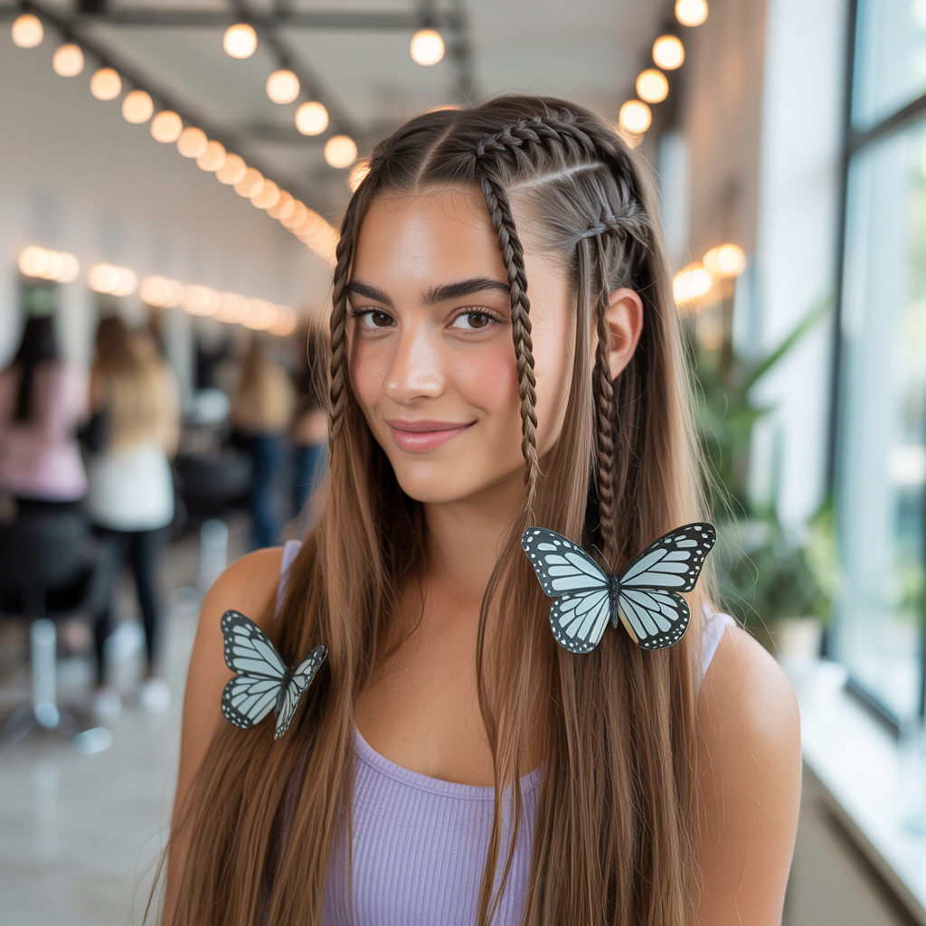 DIY Butterfly Cut with Braids