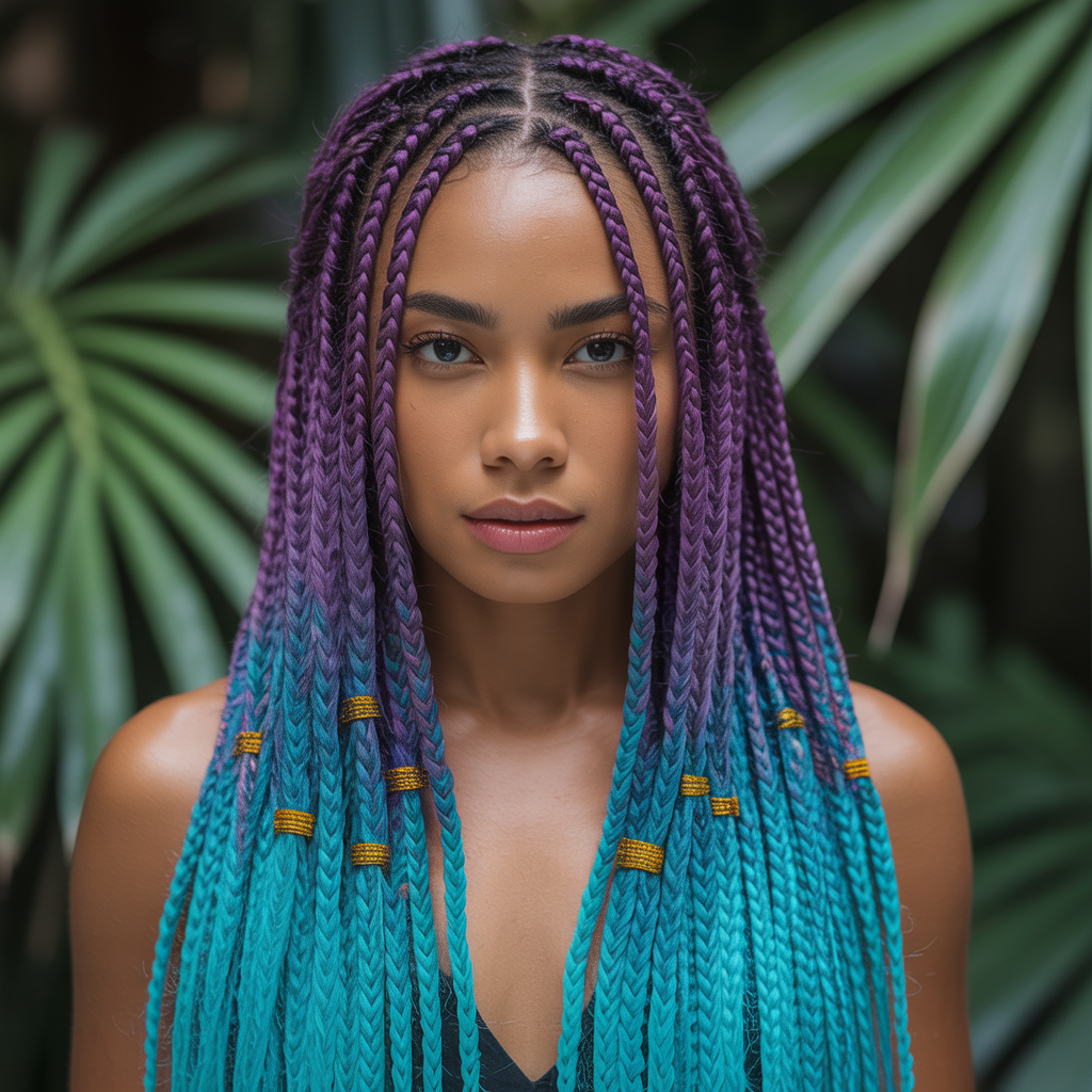 Crochet Fulani Braids with Ombre Color
