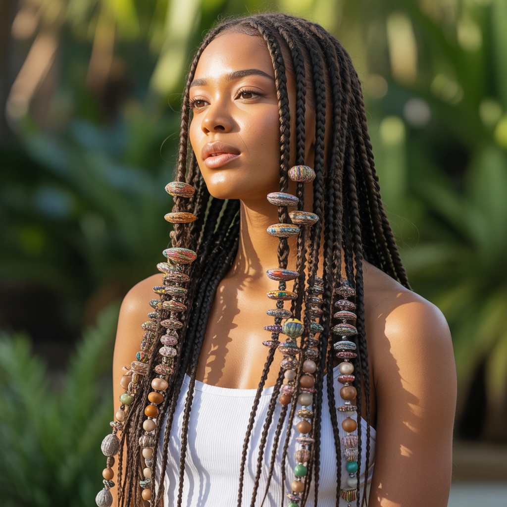 Fulani Braids with Statement Beads