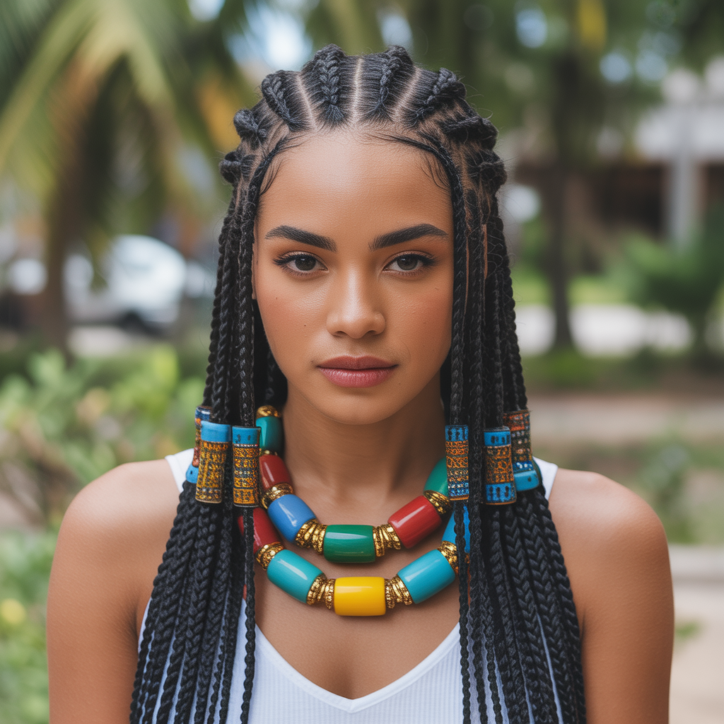 Fulani Braids with Statement Beads