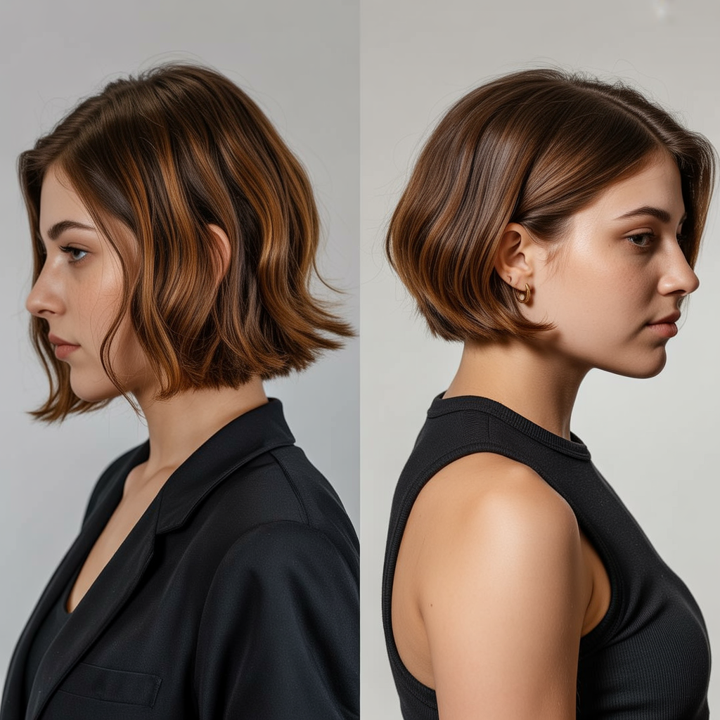 Long V-Cut to Short Rounded Bob