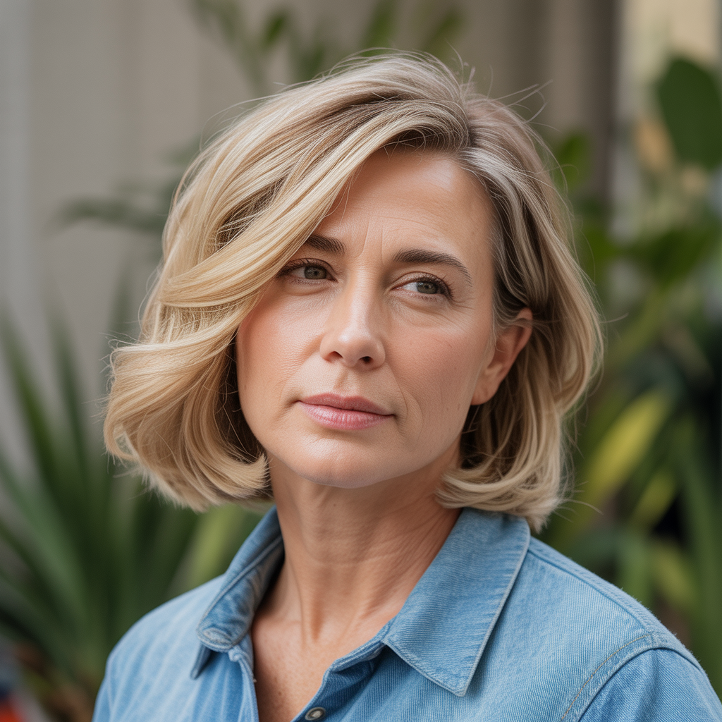 Side-Swept Lob with Soft Layers