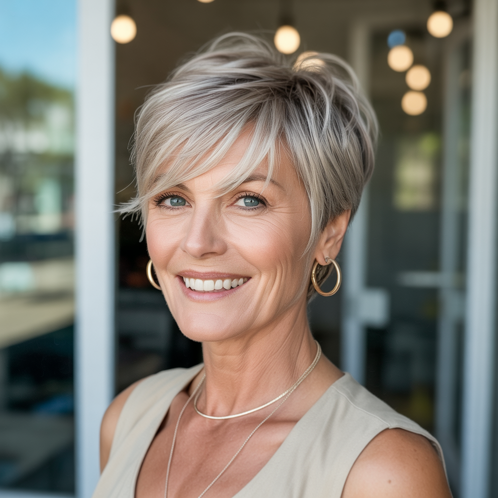 Shaggy Pixie with Side Fringe