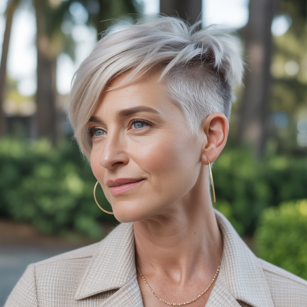 Cropped Cut with Undercut Detail