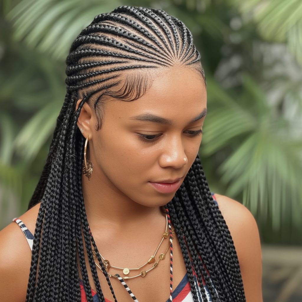 Fulani Braids with Feed-In Cornrows