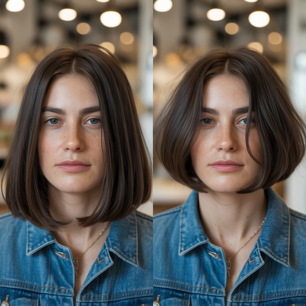 Long and Straight to Chin-Length Bob