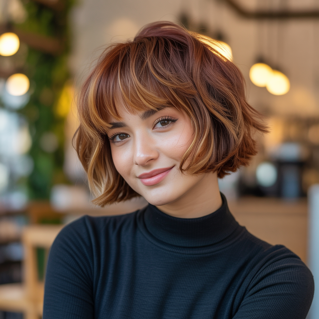 Short Shag with Curtain Bangs