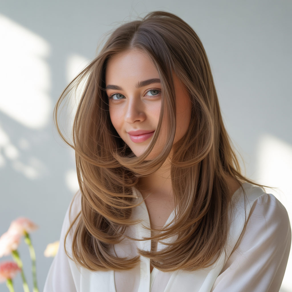 DIY Butterfly Cut with Side Part