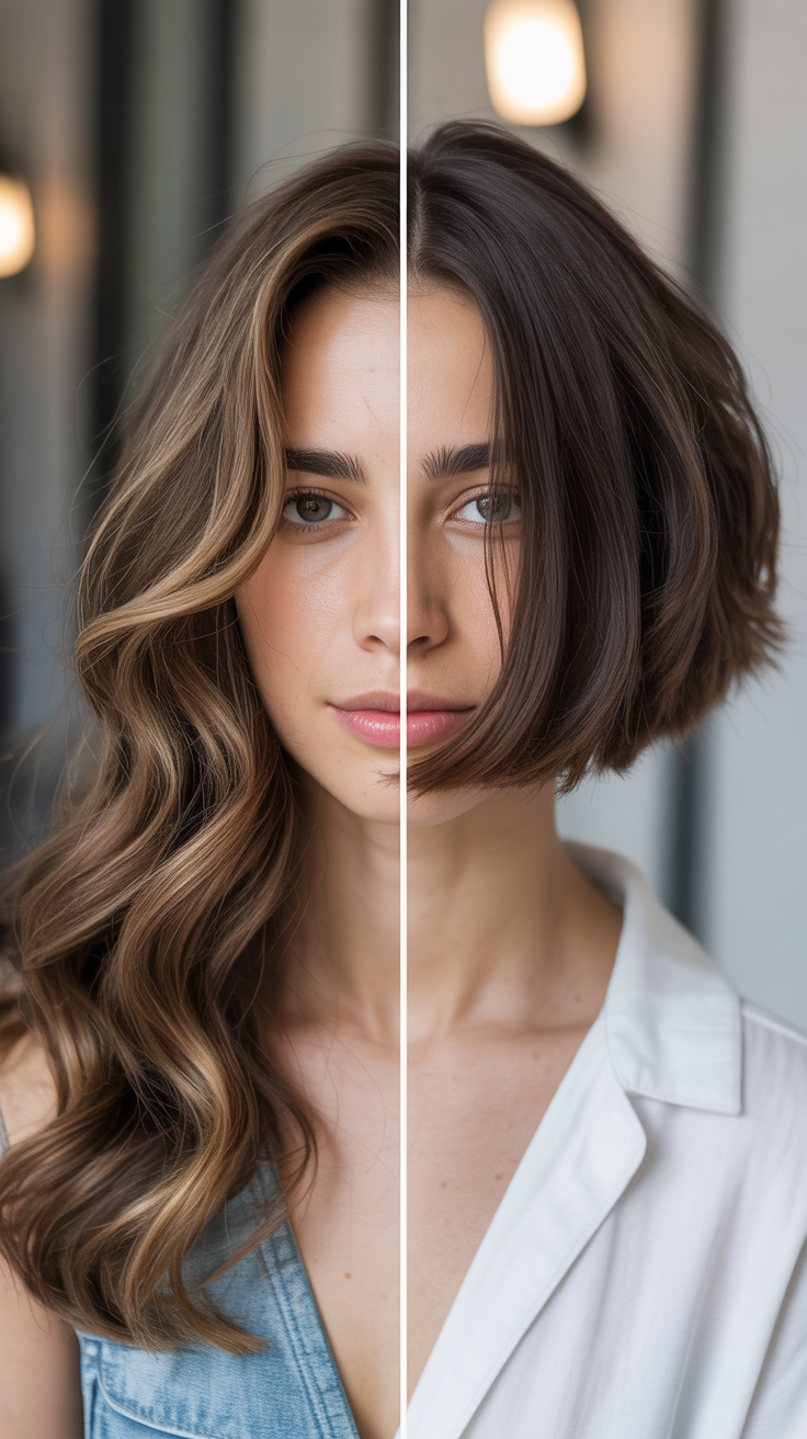 Long Hair to Short Hair Before and After