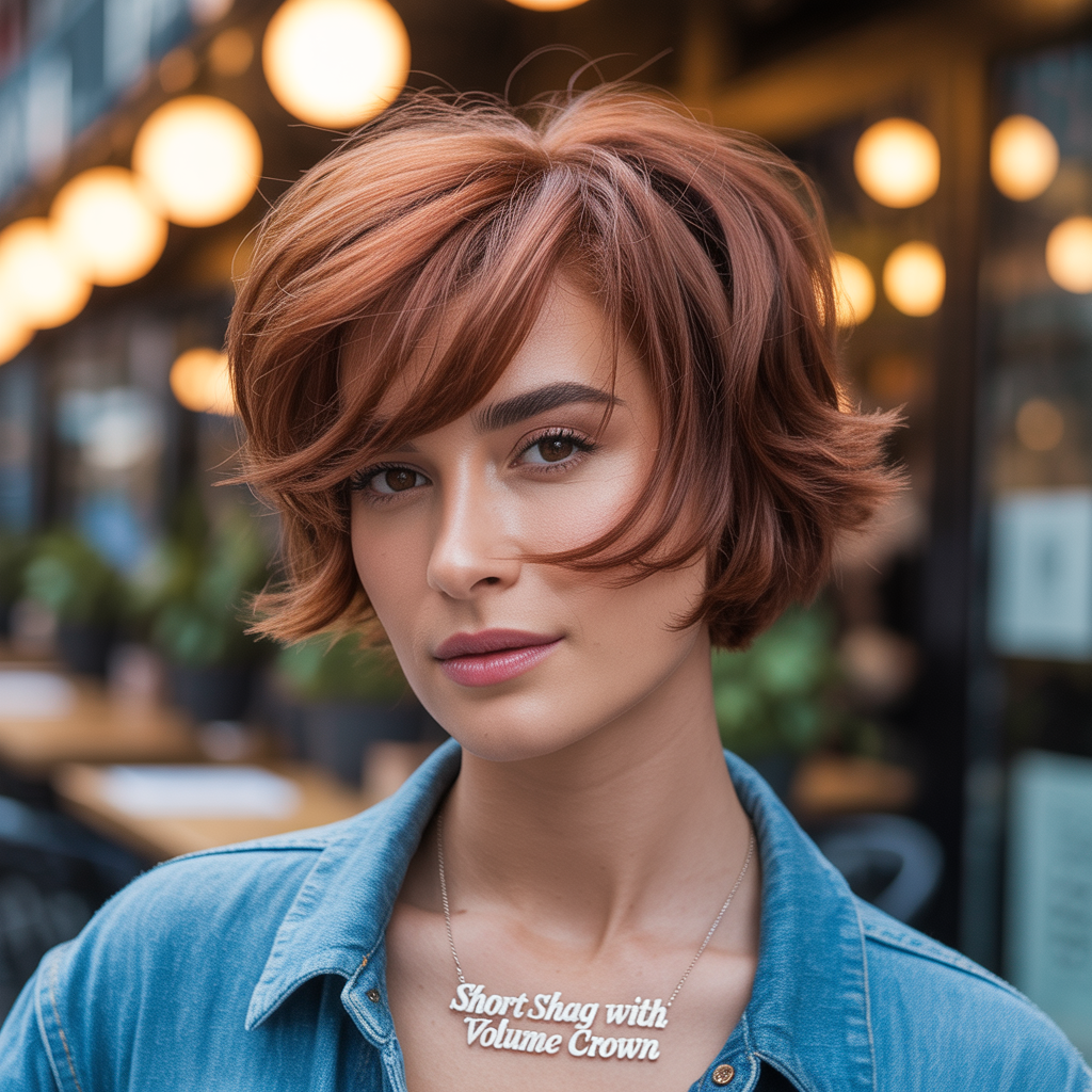 Short Shag with Volume Crown