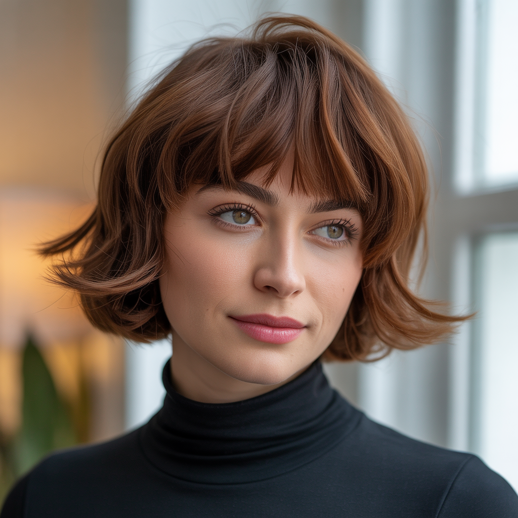 Butterfly Cut with Tousled Micro Fringe