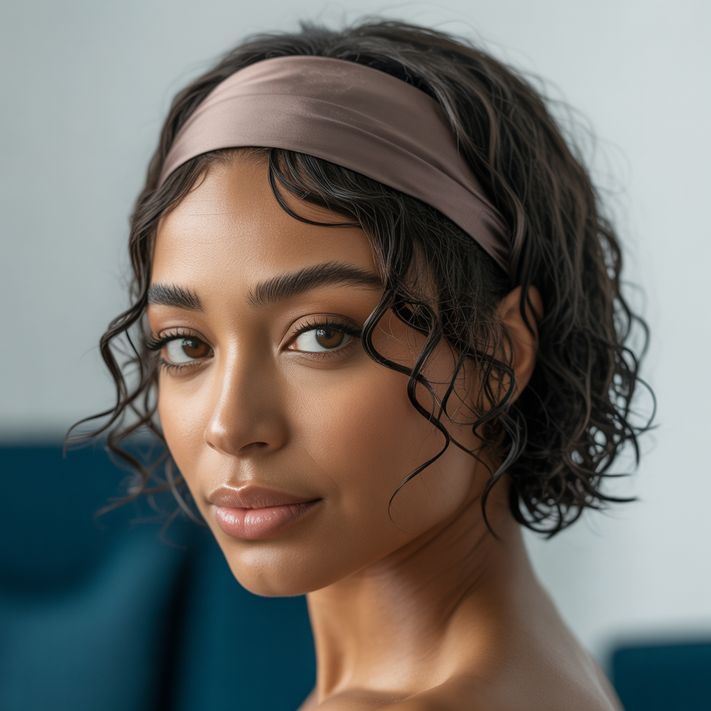  Short Wet Waves with Headband