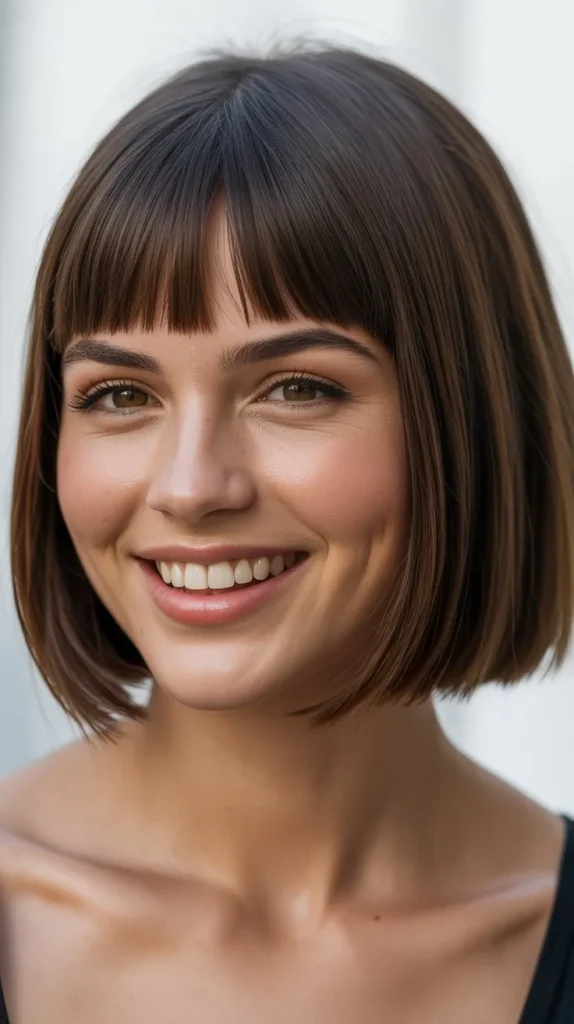 Blunt Fringe Bob Makeover