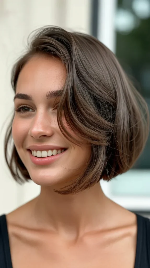  Side-Swept Bob Transition