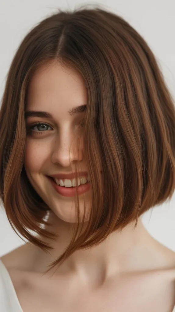 Deep Side Part Bob Alteration