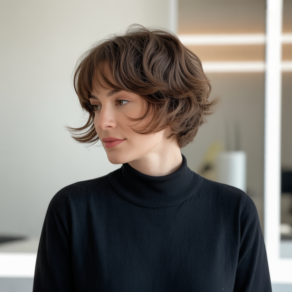 Cropped Shag Without Bangs