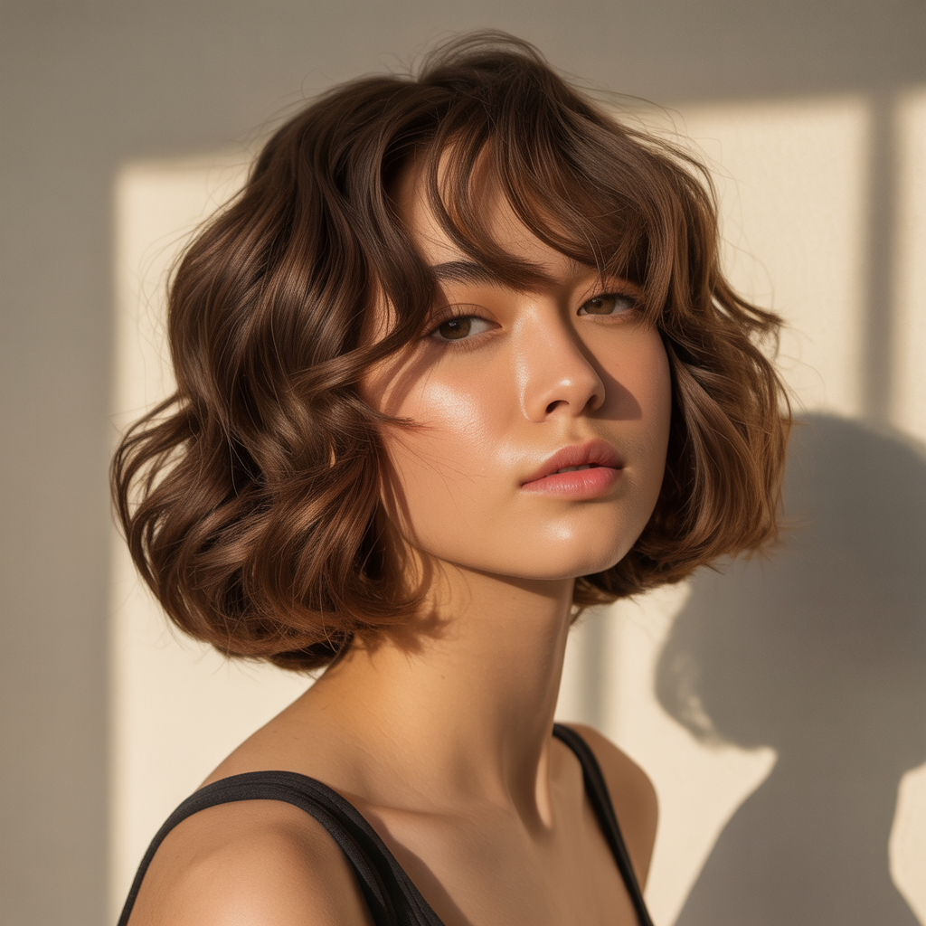 Soft Wavy Shag Without Fringe