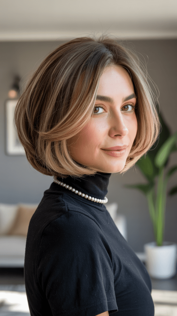 Collarbone Bob with Subtle Layers