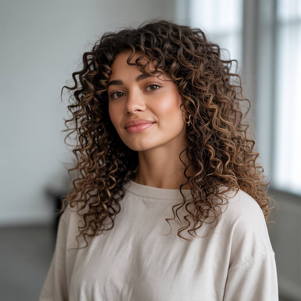 Wash and Go with Center Part