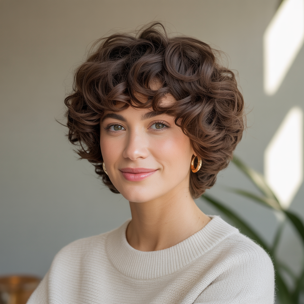 Curly Shag Without Bangs