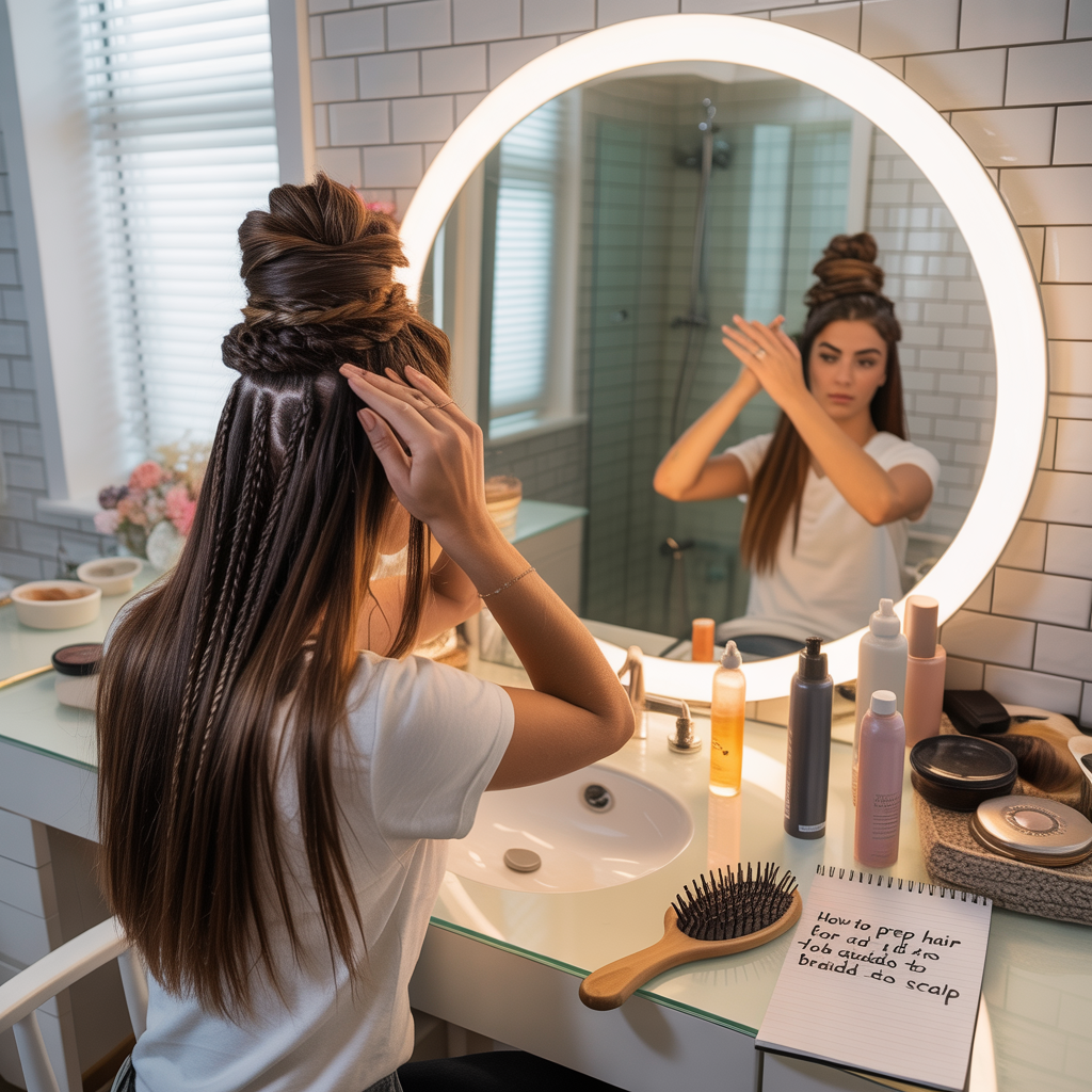How to Prep Hair for a Braided Bun