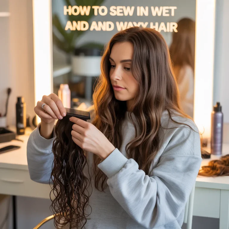 How to Sew In Wet and Wavy Hair