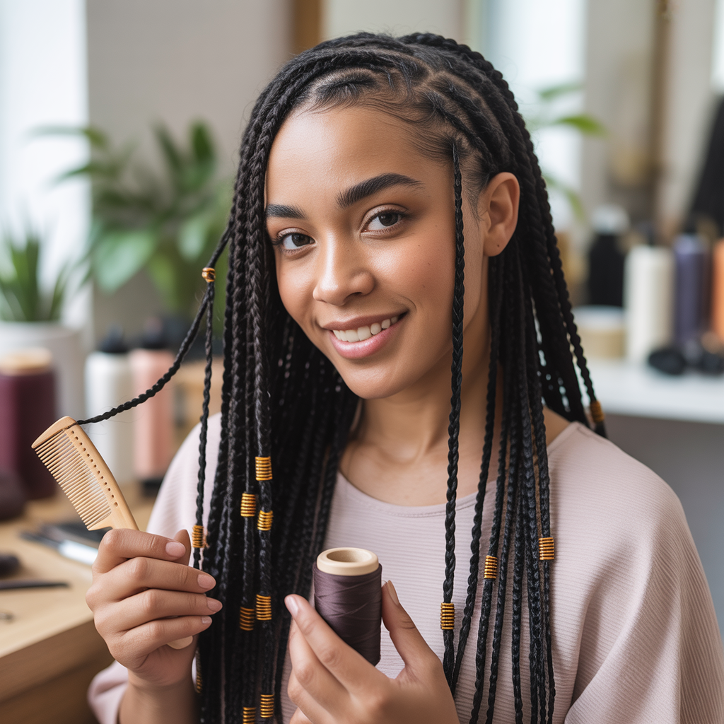 String Wrap Fulani Braids