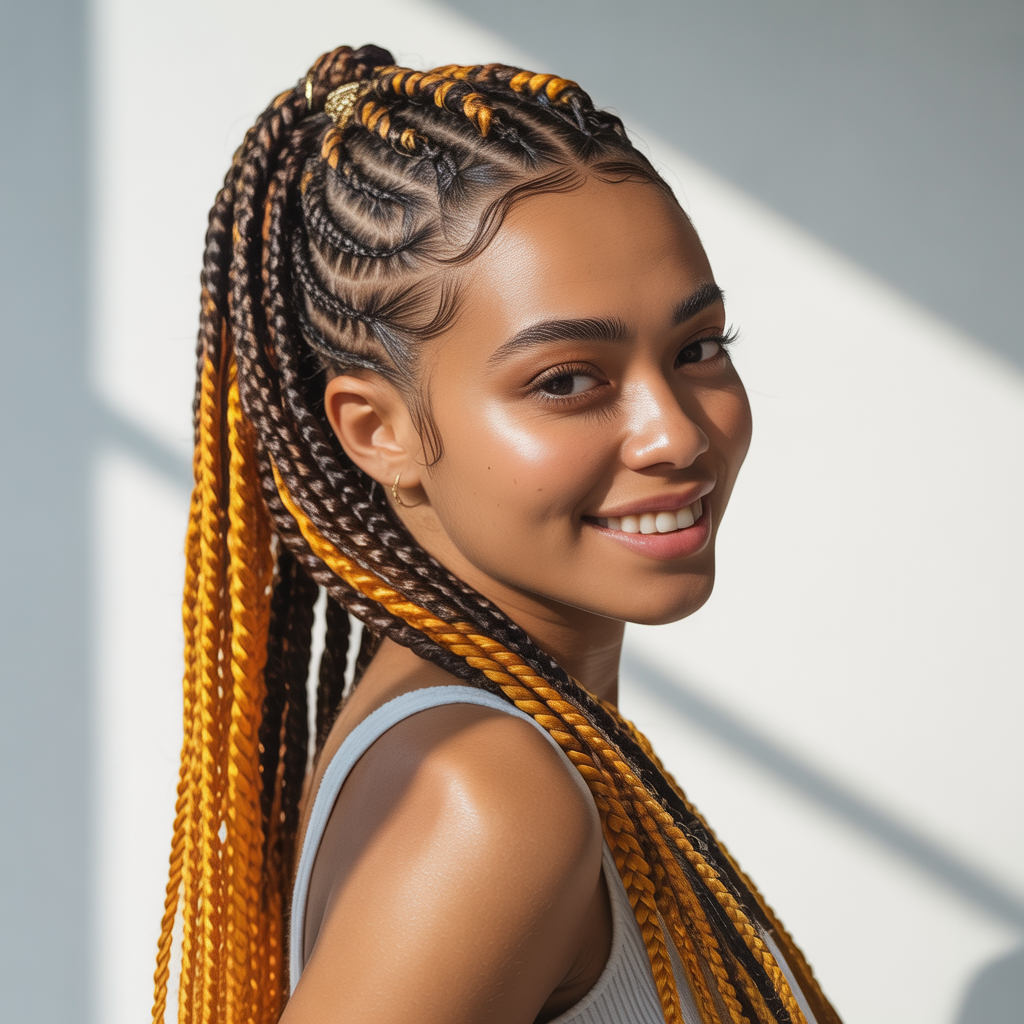 Quick Ponytail Fulani Braids