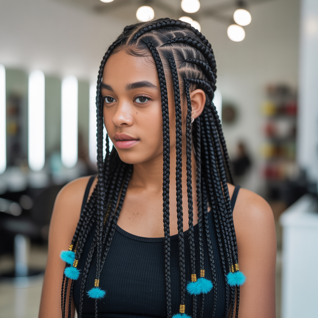 Heart Part Fulani Braids